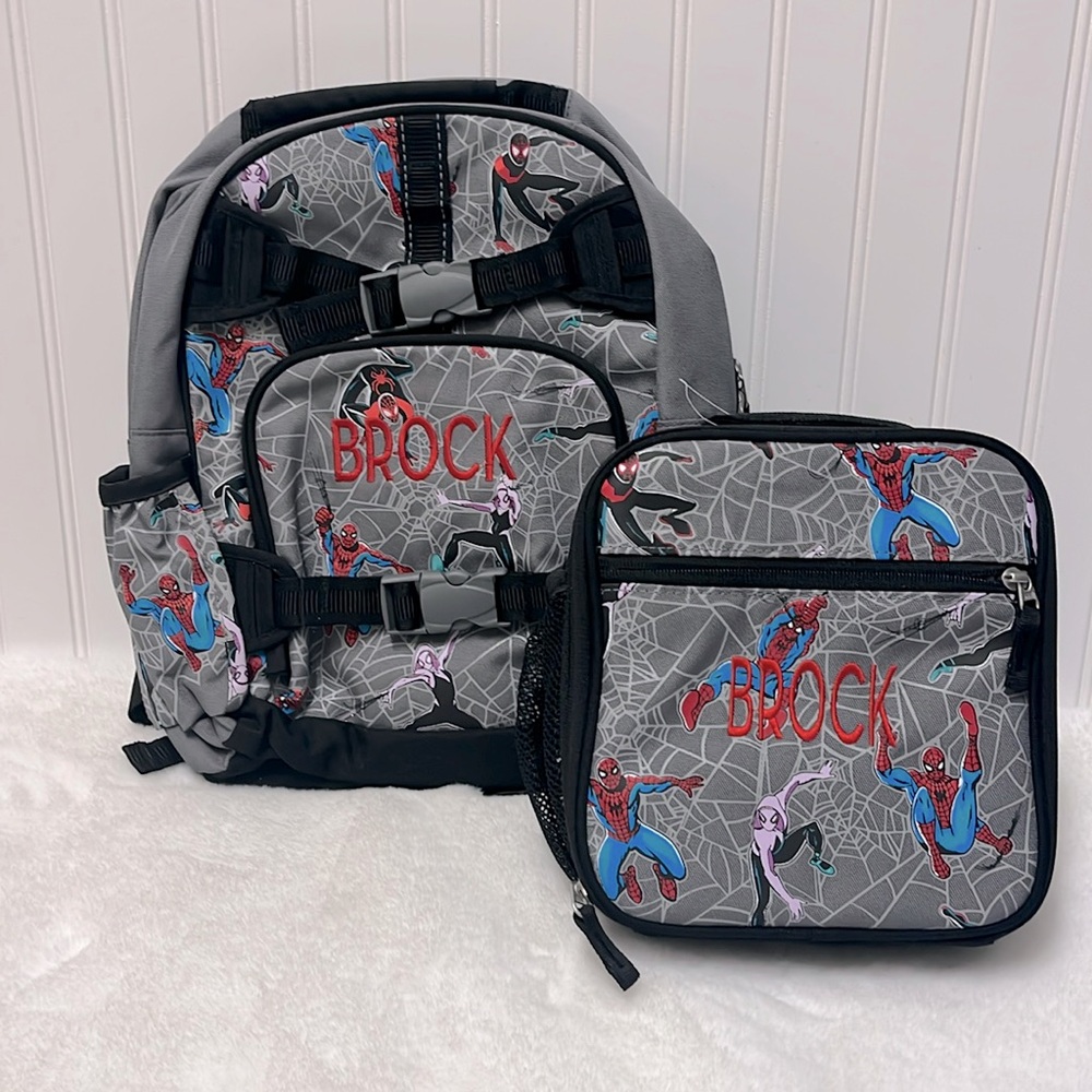 Pottery Barn Kids Mackenzie Spider-man Backpack Lunch Box